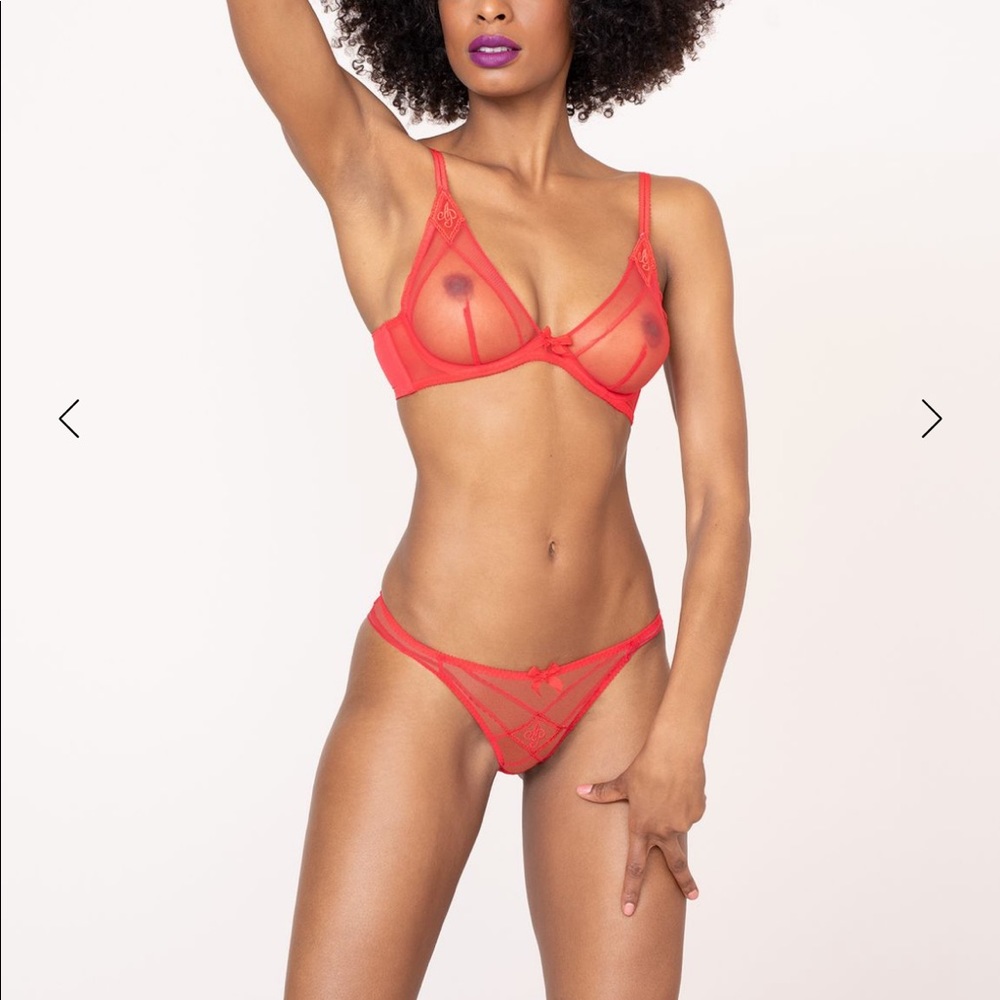 SOLD Agent Provocateur Casper red brief Panty S 2 NWT Valentine